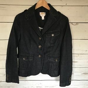 Talbots Blazer Stretch Denim Jacket  fitted 6P